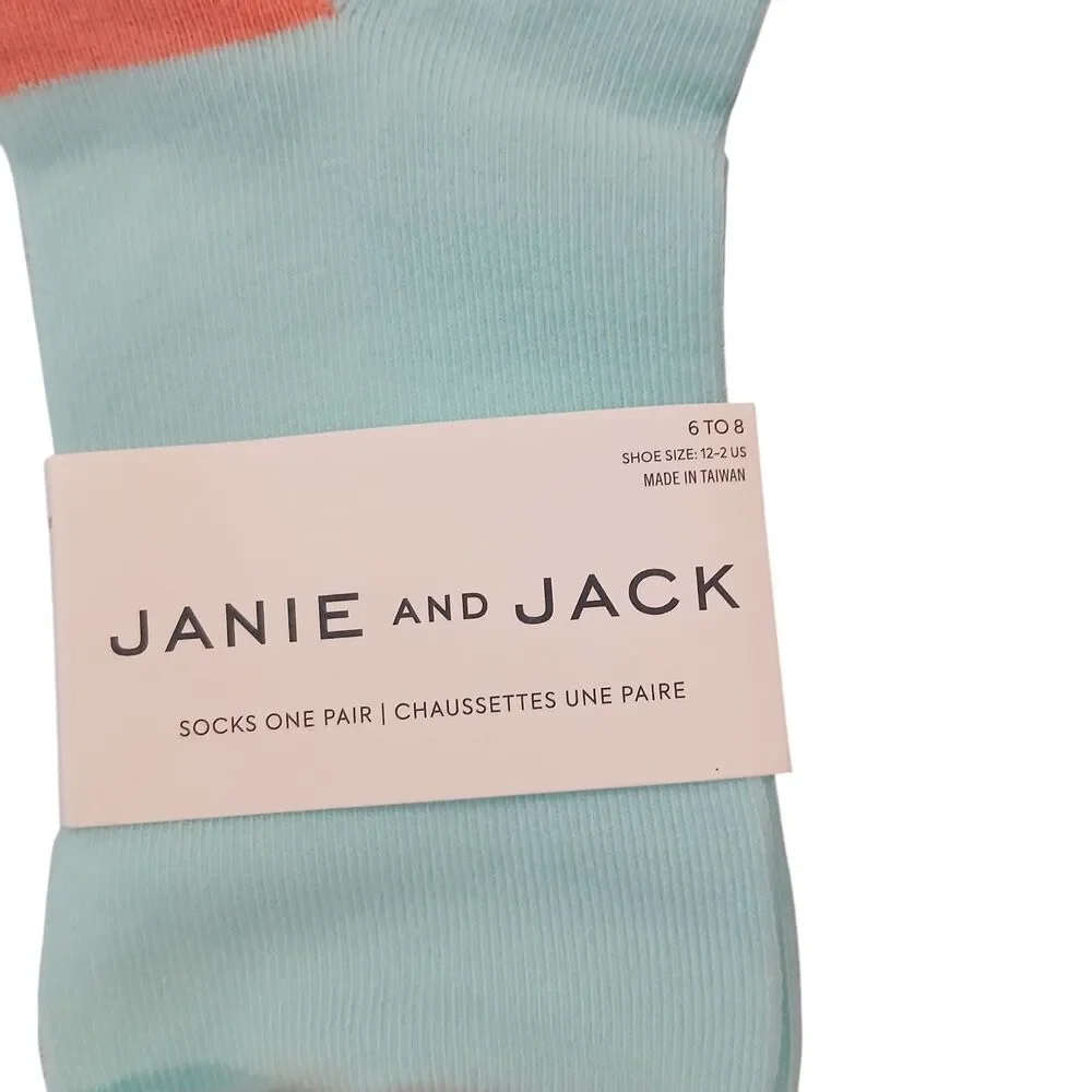 Janie And Jack Size 6-8 Socks Sail Boat Blue Shoe Size 12-2 NWT